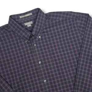 Eddie Bauer Relaxed Fit Button-Down Plaid Shirt‎ Long Sleeve Mens XL Tall